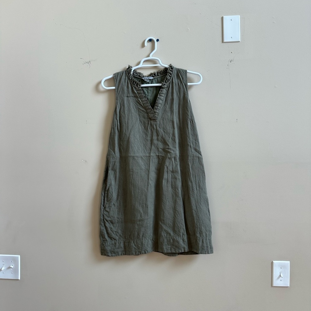 Tommy Bahama Two Palms Double-Ruffle Linen Dress